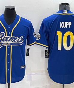 Men's Los Angeles Rams #10 Cooper Kupp Royal Cool Base Stitched Baseball Jersey