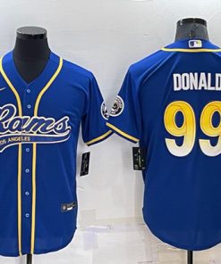 Men's Los Angeles Rams #99 Aaron Donald Royal Cool Base Stitched Baseball Jersey