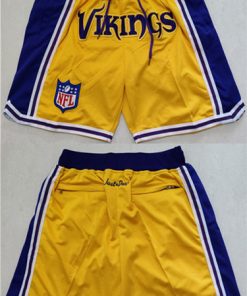Men's Minnesota Vikings Yellow Shorts (Run Smaller)