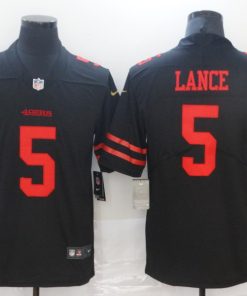 Men’s San Francisco 49ers #5 Trey Lance Black Vapor Untouchable Limited Stitched NFL Jersey