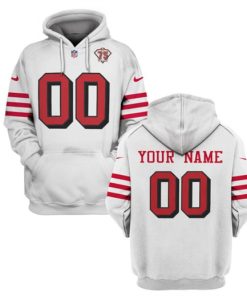 Men's San Francisco 49ers Active Custom White 75th Anniversary Pullover Hoodie
