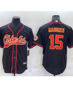 Nike Chiefs 15 Patrick Mahomes Black Vapor Baseball Limited Men Jersey