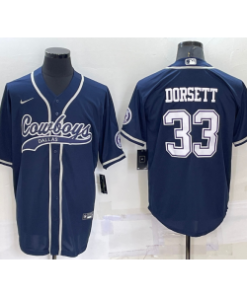 Nike Cowboys 33 Tony Dorsett Navy Vapor Baseball Limited Men Jersey
