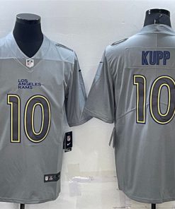Men's Los Angeles Rams #10 Cooper Kupp Gray Atmosphere Fashion Stitched Game Jersey