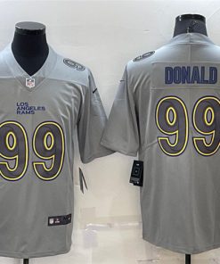 Men's Los Angeles Rams #99 Aaron Donald Gray Atmosphere Fashion Stitched Game Jersey