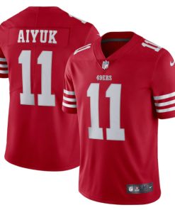 Men's San Francisco 49ers #11 Brandon Aiyuk 2022 New Scarlet Vapor Untouchable Limited Stitched Football Jersey