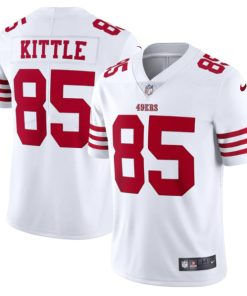 Men's San Francisco 49ers #85 George Kittle 2022 New White Vapor Untouchable Stitched Jersey