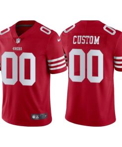 Men's San Francisco 49ers Active Player Custom 2022 New Scarlet Vapor Untouchable Stitched Football Jersey