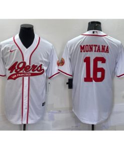 Nike 49ers 16 Joe Montana White Vapor Baseball Limited Men Jersey