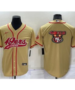 Nike 49ers Blank Gold Vapor Baseball Logo Limited Men Jersey