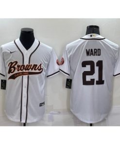 Nike Browns 21 Justin Gilbert White Vapor Baseball Limited Men Jersey