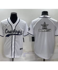 Nike Cowboys Blank White Vapor Baseball Logo Limited Men Jersey