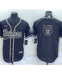 Nike Raiders Blank Black Baseball Logo Limited Men Jersey