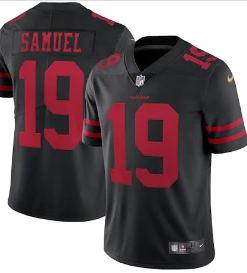 Women's San Francisco 49ers #19 Deebo Samuel Black Stitched Jersey(Run Small)