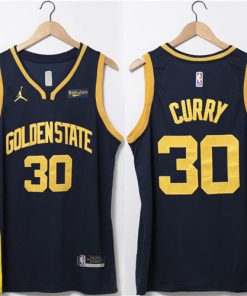 Men's Golden State Warriors #30 Stephen Curry Black Stitched Jersey