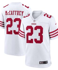 Men's San Francisco 49ers #23 Christian McCaffrey White Stitched Jersey