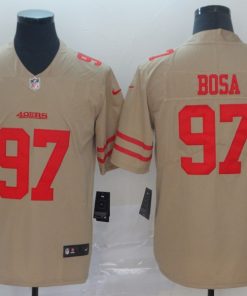Men's San Francisco 49ers #97 Nick Bosa Gold Inverted Legend Stitched Football Jersey