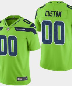 Men's Seattle Seahawks Customized Green Vapor Untouchable Limited Stitched NFL Jersey