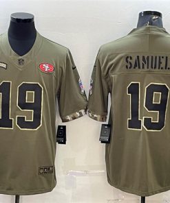 Nike San Francisco 49ers 19 Deebo Samuel Olive 2022 Salute To Service Limited Men Jersey