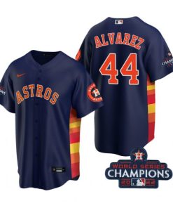 Astros 44 Yordan Alvarez Navy 2022 World Series Champions Cool Base Jersey