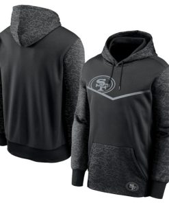 Men's San Francisco 49ers Black Reflective Therma Hoodie
