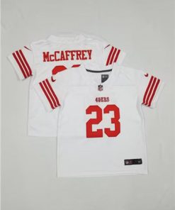 Toddler NFL San Francisco 49ers #23 Christian McCaffrey White Vapor Untouchable Limited Stitched Jersey