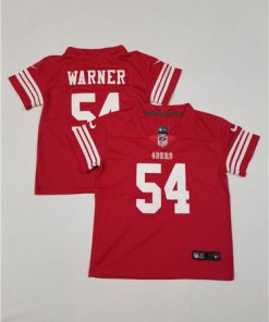 Youth San Francisco 49ers #54 Fred Warner 2022 New Scarlet Stitched Game Jersey