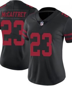 Women's NFL San Francisco 49ers #23 Christian McCaffrey Black Vapor Untouchable Stitched Jersey(Run Small)