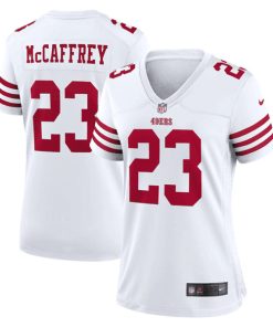 Women's NFL San Francisco 49ers #23 Christian McCaffrey White Vapor Untouchable Stitched Jersey(Run Small)