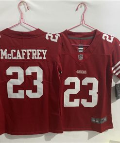 Youth NFL San Francisco 49ers #23 Christian McCaffrey Red Vapor Untouchable Limited Stitched Jersey