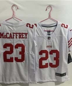 Youth NFL San Francisco 49ers #23 Christian McCaffrey White Vapor Untouchable Limited Stitched Jersey