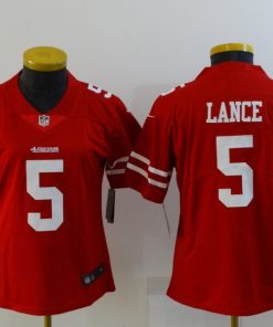 Toddlers San Francisco 49ers #5 Trey Lance 2022 New Scarlet Stitched Game Jersey