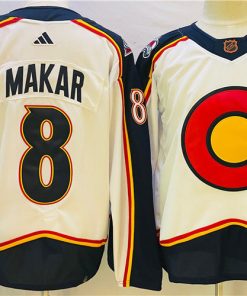 Avalanche 8 Cale Makar White Reverse Retro Adidas Jersey