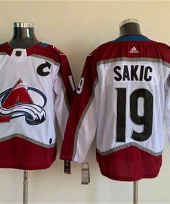 Men's Colorado Avalanche #19 Joe Sakic White Stitched Jersey