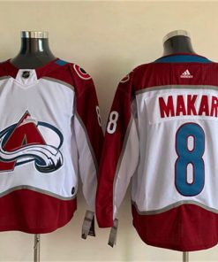 Men's Colorado Avalanche #8 Cale Makar White Stitched Jersey