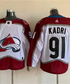 Men's Colorado Avalanche #91 Nazem Kadri White Stitched Jersey