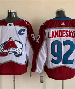 Men's Colorado Avalanche #92 Gabriel Landeskog White Stitched Jersey