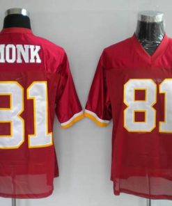 Mitchell And Ness Redskins #81 Art Monk Stitched Red 50TH Anniversary NFL Jersey