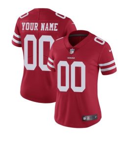 Women's San Francisco 49ers Customized Red Vapor Untouchable Limited Stitched Jersey