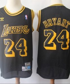 Lakers #24 Kobe Bryant Black Throwback Stitched NBA Jersey