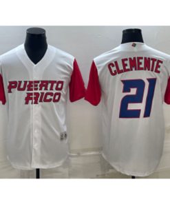 MLB Pirates 21 Roberto Clemente 2023 World Cup Cool Base Men Jersey