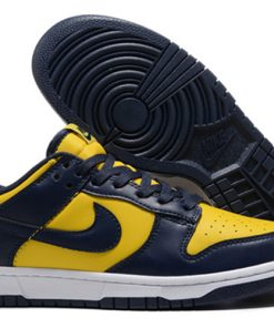 Men's Dunk Low Navy Yellow Shoes 083