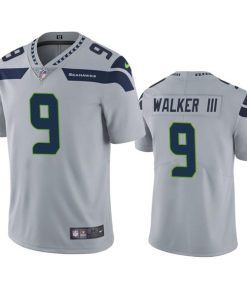 Men's Seattle Seahawks #9 Kenneth Walker III Grey Vapor Untouchable Limited Stitched Jersey