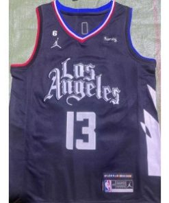 NBA Clipper 13 Paul George Black 2022-23 New Jordan Men Jersey