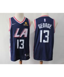 NBA Clippers 13 Paul George Navy City Edition Swingman Nike Men Jersey With Logo