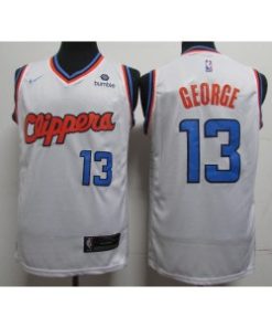 NBA Clippers 13 Paul George White City Edition Nike Men Jersey