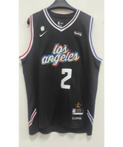 NBA Clippers 2 Kawhi Leonard Black 2022-23 New Nike Men Jersey