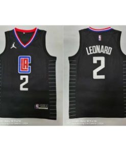 NBA Clippers 2 Kawhi Leonard Black Jordan Men Jersey