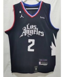 NBA Clippers 2 Kawhi Leonard Black Jordan Men Jersey1