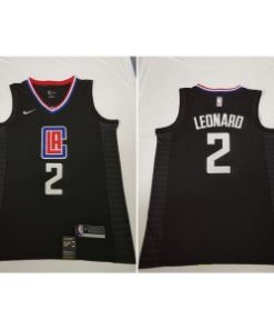 NBA Clippers 2 Kawhi Leonard Black Swingman Nike Men Jersey